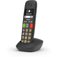 Gigaset Téléphone sans fil analogique E290 avec identification de l'appelant, noir