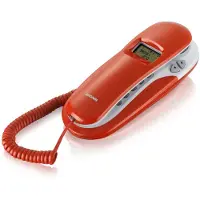 Brondi Kenoby CID Téléphone analogique Identification de l'appelant Rouge Blanc