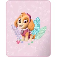 Paw Patrol Plaid Polaire Imprimé 100% Polyester, Pat Patrouille Paradise Rose