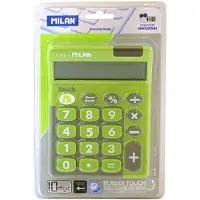 Milan 150610TDGRBL Blister calculatrice 10 chiffres grandes touches Duo Vert