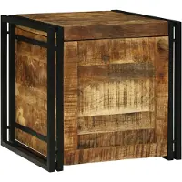 vidaXL Boîte de rangement marron et noire, 50 x 50 x 50 cm