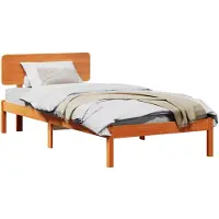 vidaXL Cadre de lit brun cireux 90 x 190 cm Pin massif