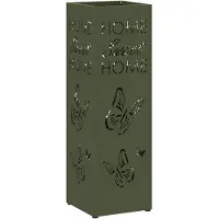 vidaXL Porte-parapluie Olive 15,5 x 15,5 x 49 cm Acier