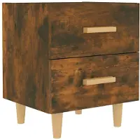 vidaXL Table de chevet Chêne fumé 40x35x47,5 cm