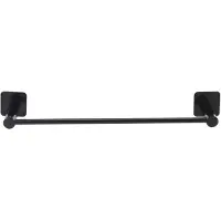 Bathroom Solutions Porte-serviettes mural en métal noir 42.3x5x7.2cm