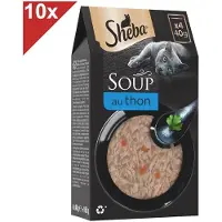Sheba Soupe 40 Sachets Fraîcheur Au Thon Pour Chat 40g (10x4)