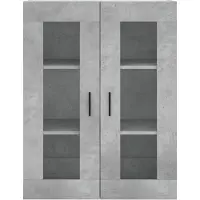 vidaXL Highboard gris béton 69,5x34x180 cm Bois composite