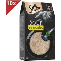 Sheba Soupe 40 Sachets Fraîcheur Au Poulet Pour Chat 40g (10x4)