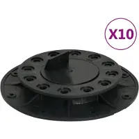 vidaXL Ensemble de salon de jardin 11 pièces avec coussins noir poly rotin
