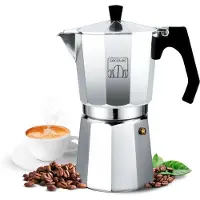Cecotec Cafetière Italienne Mokclassic 1200 Shiny. Cafetière Expresso, Toutes les Cuisines, 12 Tasses, Joint en Silicone