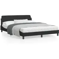 vidaXL Cadre de lit "Dover" noir 160x200 cm velours