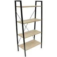 Home deco Etagère en mélamine et métal - L.60 x H.148 cm - Noir