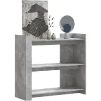 vidaXL Table console gris béton 100x35x90 cm bois d'ingénierie