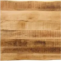 vidaXL Dessus de table bord vivant 40x40x2,5 cm bois de manguier brut