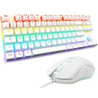 The G-Lab Combo Gaming Clavier mécanique TKL + Souris - COMBO MERCURY W - Blanc