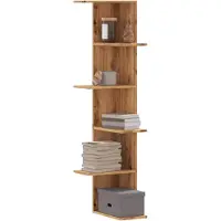 vidaXL Étagère d'angle murale chêne artisanal bois d'ingénierie