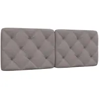 vidaXL Coussin de tête de lit Taupe 140 cm Tissu