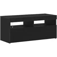 vidaXL Meubles TV, 90 x 35 x 40 cm, noir, imitation chêne, panneaux de particules