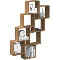 vidaXL Étagère murale en forme de cube chêne artisanal 90x15x119,5 cm