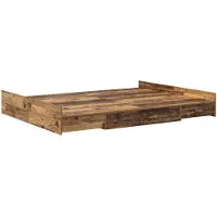 vidaXL Cadre de lit de rangement vieux bois 140 x 200 cm Bois composite