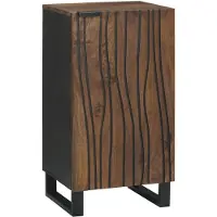 vidaXL Meuble de rangement , en bois de manguier massif, finition noyer, dimensions : 40 x 33 x 75 cm