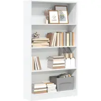 vidaXL Bibliothèque blanc 80x24x143 cm bois d'ingénierie