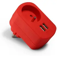 Metronic Chargeur 2 Usb Rouge