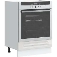 vidaXL Armoire à four Kalmar blanc brillant bois d'ingénierie