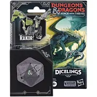 Hasbro , Cube articulé Transformable en dragon Rakor Donjons et Dragons Dicelings, Noir