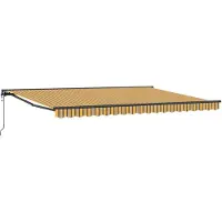 vidaXL Cadre de store jaune et gris 450 x 300 cm