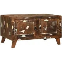 vidaXL 80X54X45 Cm Table basse en bois massif recyclé Lumarko !