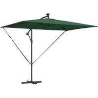 vidaXL Parasol vert 294 x 200 x 270 cm Polyester et aluminium