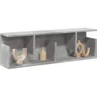 vidaXL Armoire murale 100x20x30 cm gris béton bois d'ingénierie