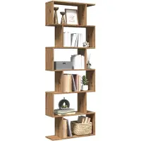 vidaXL Étagère séparatrice de pièce à 6 niveaux chêne artisanal