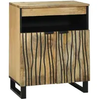 vidaXL , meuble de rangement latéral, bois de manguier massif, dimensions : 60 x 33 x 75 cm
