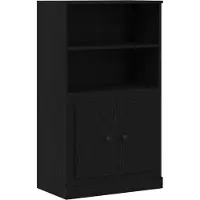 vidaXL Highboard noir imitation chêne 60 x 35.5 x 103.5 cm