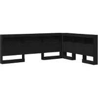 vidaXL Tête de lit de rangement Noir Aspect chêne Matériau dérivé du bois