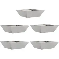 vidaXL Cache-pot de jardin 5 pcs Argent 50 x 50 x 15 cm