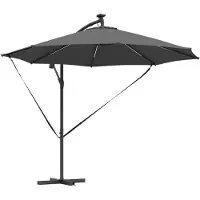 vidaXL Parasol avec barres lumineuses LED Anthracite 294 x 294 x 248 cm