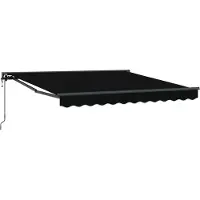 vidaXL Cadre d'auvent noir 350 x 250 cm