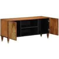 vidaXL : Meuble TV, couleur miel, 105 x 33 x 46 cm, en bois massif de manguier