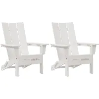 vidaXL Chaise de jardin, lot de 2, blanche, 80,5 x 74,5 x 92 cm, polyéthylène