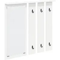 vidaXL Porte-manteau mural Blanc 84 x 10 x 80 cm Bois d'ingénierie