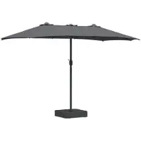 vidaXL Parasol de jardin , anthracite, 385 x 209 x 244 cm