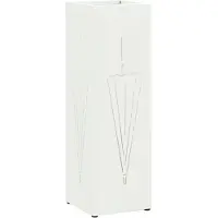 vidaXL Porte-parapluie Blanc 15,5 x 15,5 x 49 cm Métal