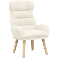 vidaXL fauteuil Crème 69 x 74 x 93 cm Tissu Sherpa