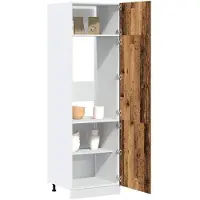 vidaXL Armoire réfrigérée "Lyon" Bois ancien 60 x 57 x 207 cm Bois d'ingénierie
