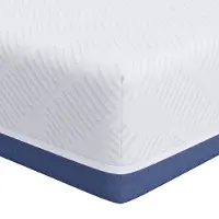 vidaXL Matelas à fermeté moyenne, 70 x 200 cm, blanc et bleu