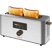 Cecotec Grille-pain vertical Touch&Toast Extra, une fente, grande capacité. 1000 W, capacité pour 24 tranches de pain, fente extra large de 3,5 cm