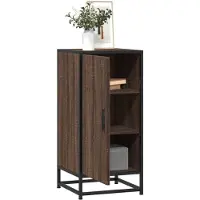 vidaXL Sideboard brun imitation chêne 35,5x35x76 cm bois composite métal